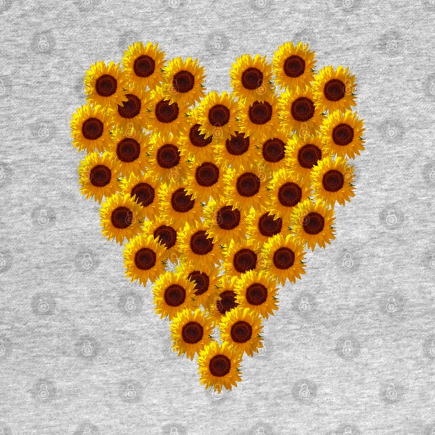 Love a Sunflower Heart on Valentines Day by ellenhenryart